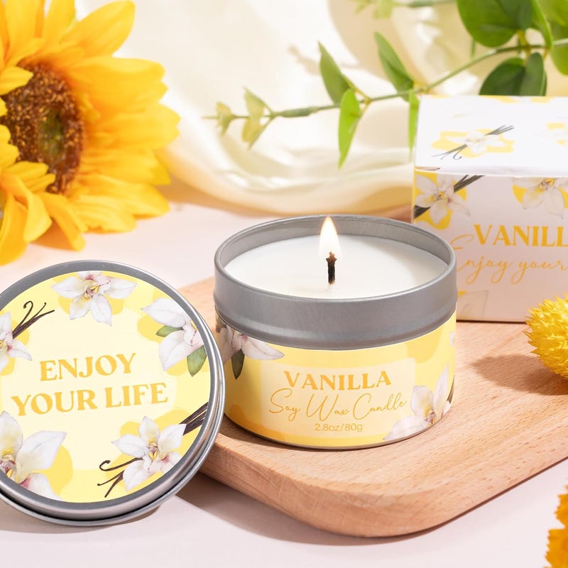 GiftPeak Birthday Gifts for Women, Relaxing Spa Gift Baskets for Women, Warm Vanilla Self Care Package Gifts, Mother's Day Bath and Body Inspirational Gift Set for Mom, Her, Wife, Best Friend, Sister, Coworker - Image 4